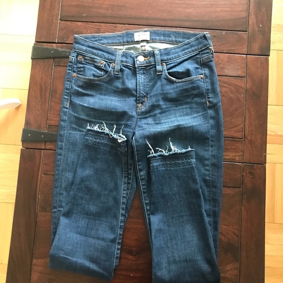 J.Crew toothpick distressed jeans NWOT - Picture 2 of 5